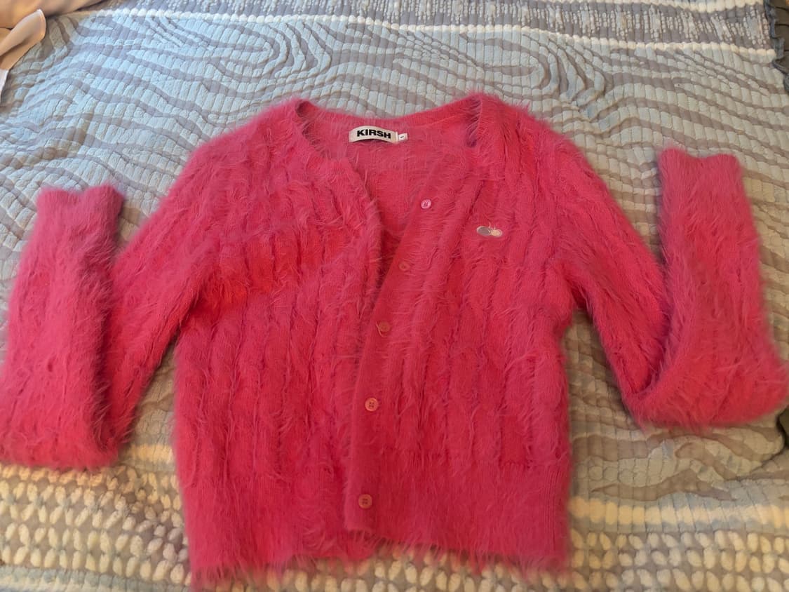키르시 앙고라 가디건 체리 핑크 상품이미지1