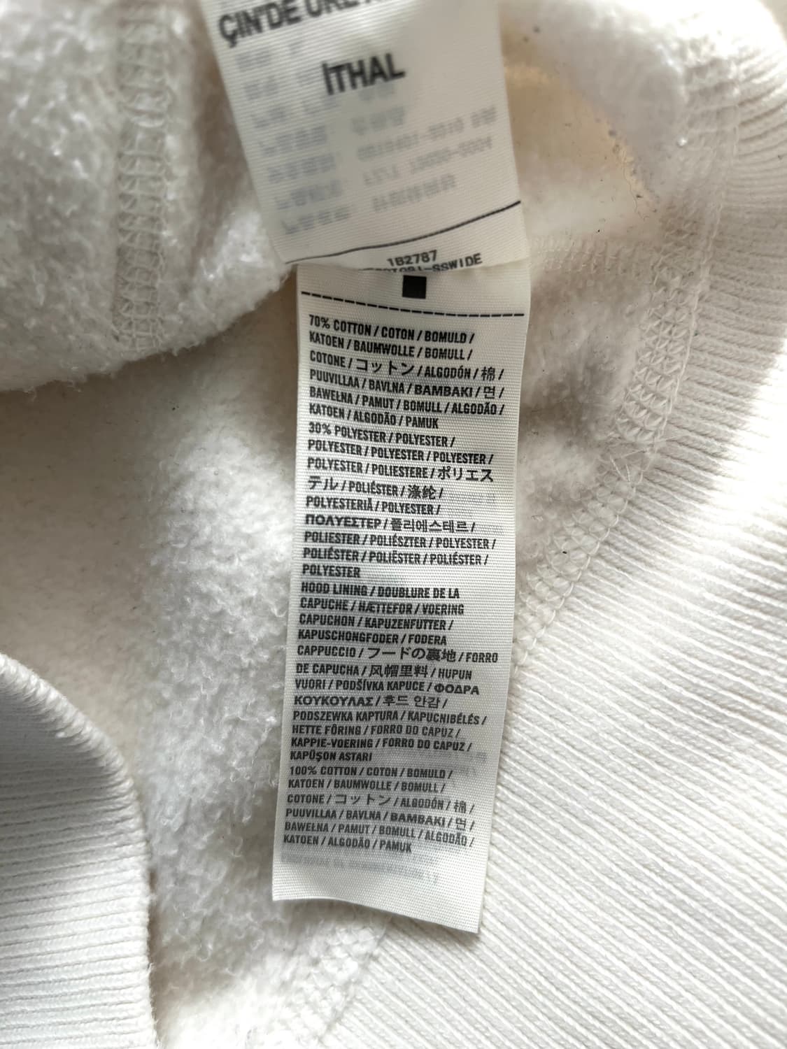 Abercrombie 아베크롬비 크림화이트 코튼 후드집업 상품이미지8