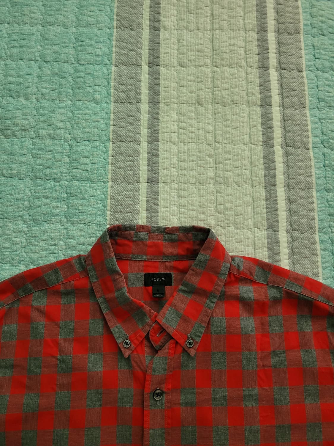 제이크루 J crew. 레드블록 체크셔츠. XL 105사이즈 상품이미지3