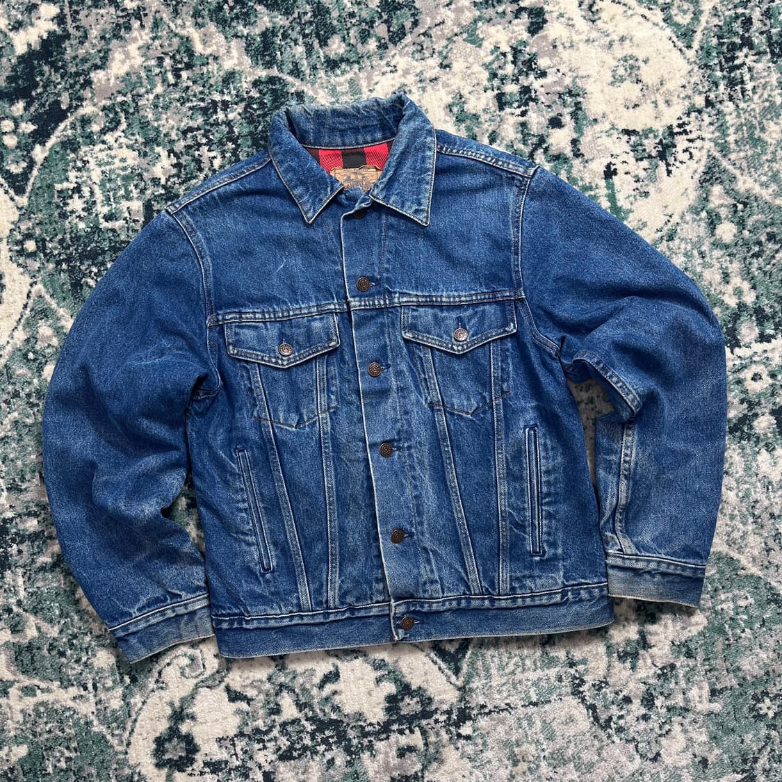 80s Plain Pockets Usa  Stone 데님 자켓(M) 상품이미지2