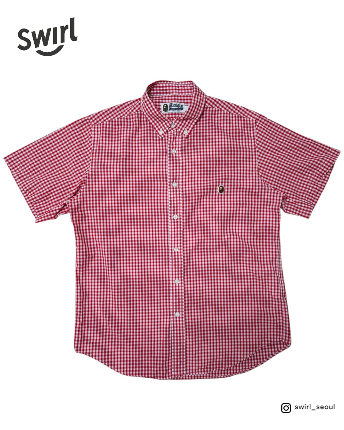 BAPE gingham half shirts 상품이미지1