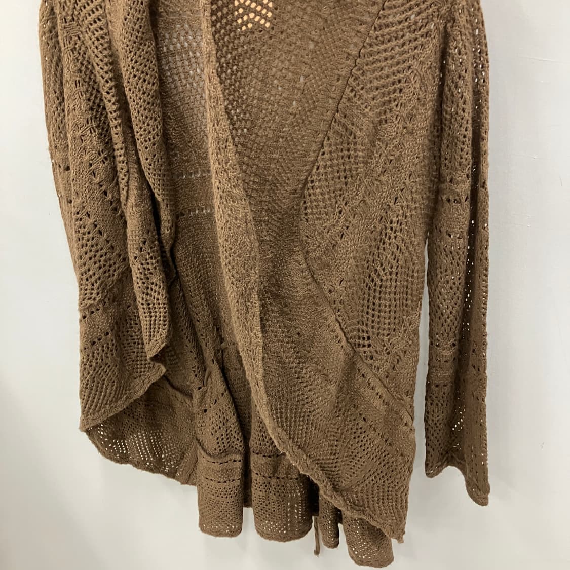 빈티지 모리 페어리 딥브라운 오픈 니트 가디건 상품이미지3