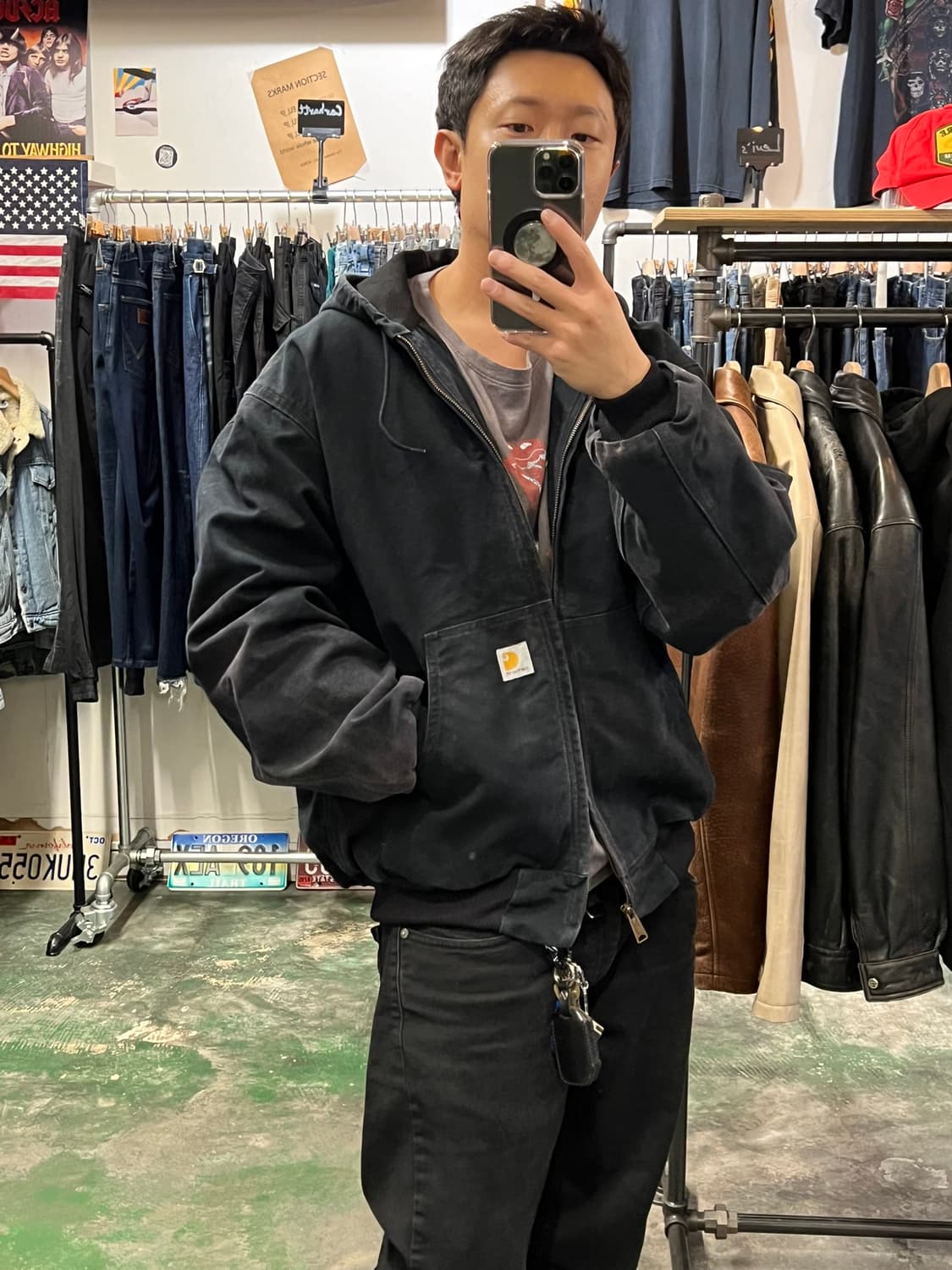 [L] 칼하트 J131 액티브 자켓 써멀 라이닝 캔버스 후드 집업 상품이미지2