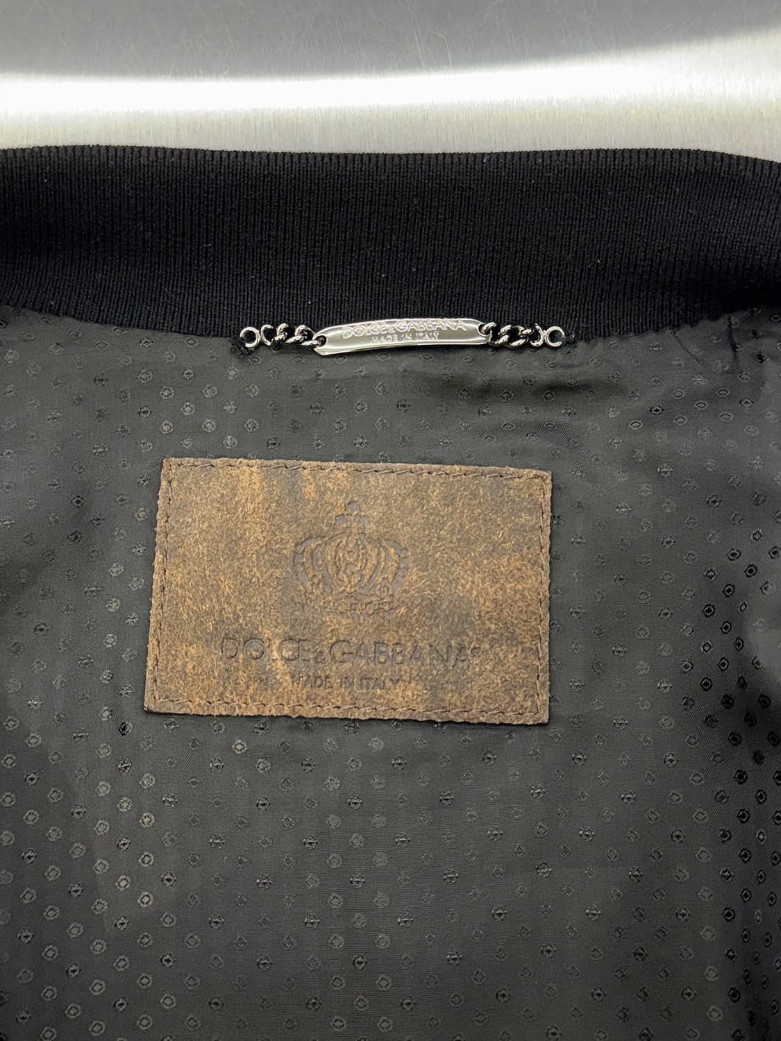 돌체앤가바나 브라운 스웨이드 블루종 플레이트 자켓 상품이미지7