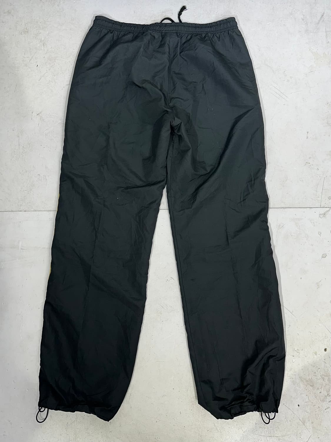 아디다스 블랙 골드 사이드 라인 와이드 트랙 팬츠 M 상품이미지5