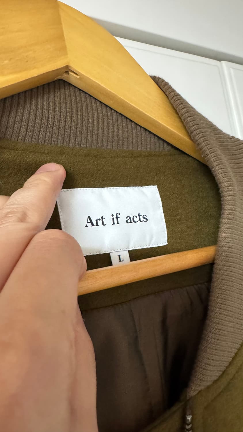 Art if acts 아트 이프 액츠 바시티 울 자켓 카키 L 상품이미지7