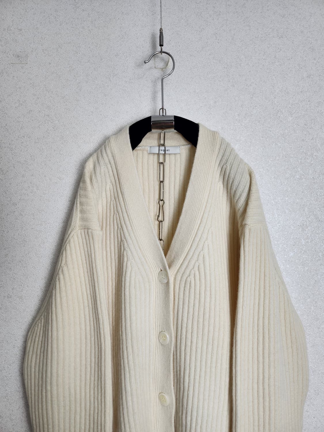 바이윤하 샵마그넷 울&캐시미어 가디건 free  상품이미지2