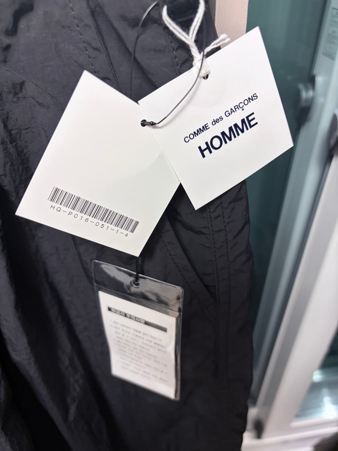 꼼데가르송 옴므 블랙 나일론 팬츠 L사이즈 상품이미지4