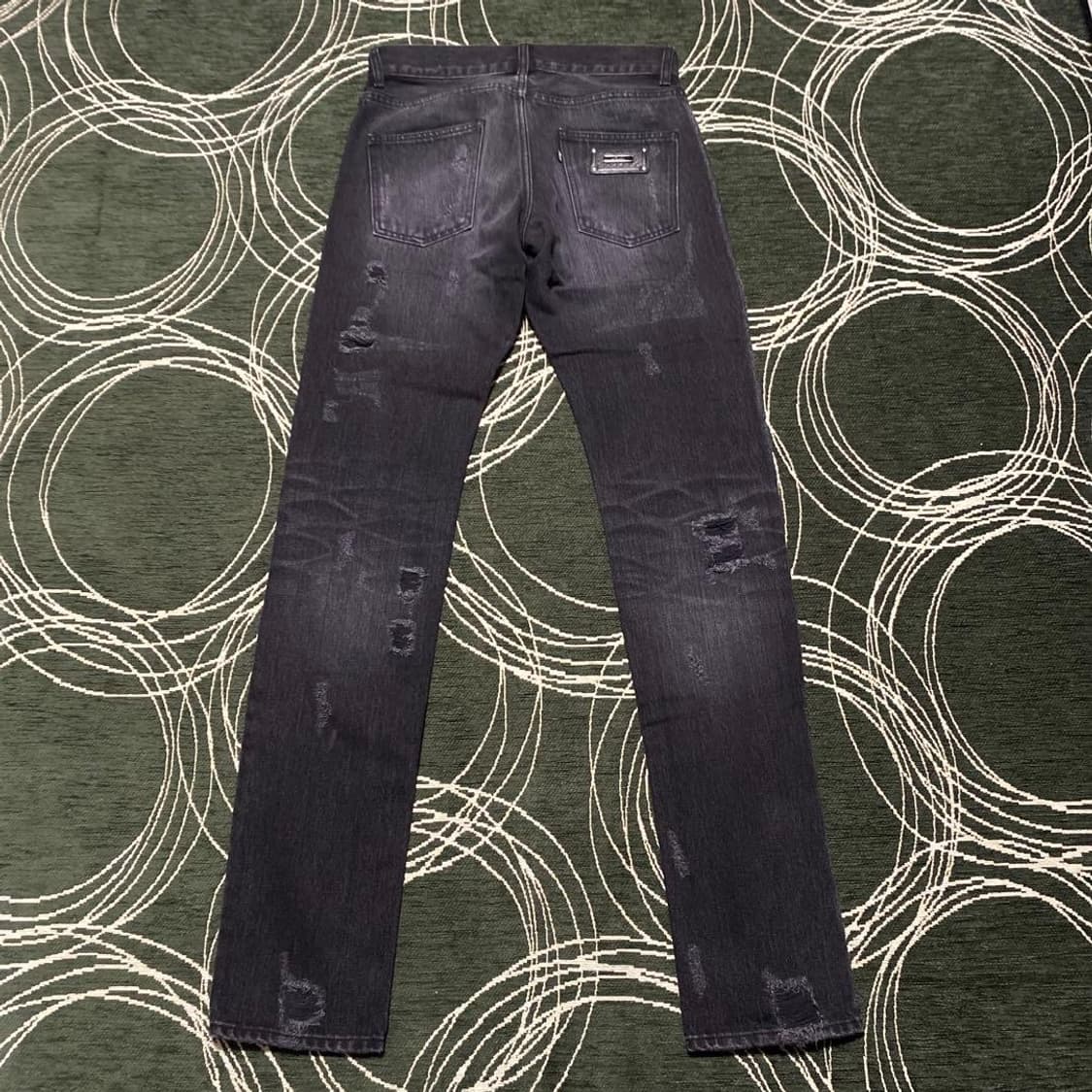 Roen skull crush black denim pants 상품이미지2