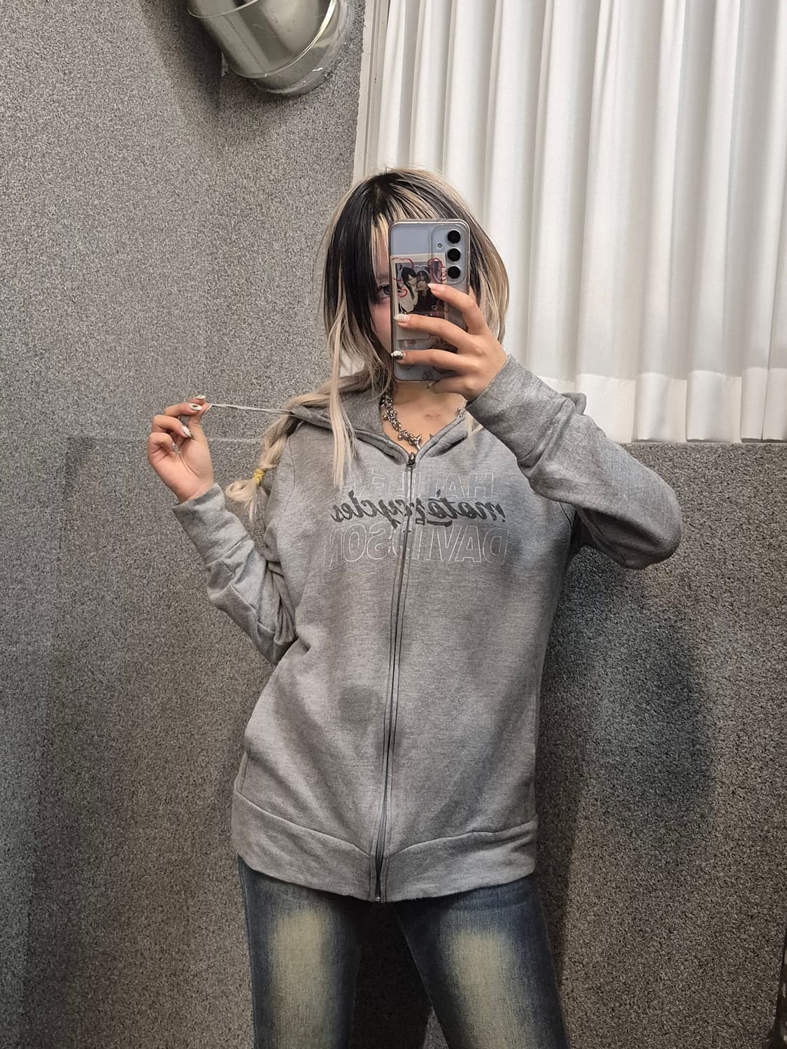 HARLEY DAVIDSON GREY HOODIE ZIPUP  상품이미지1