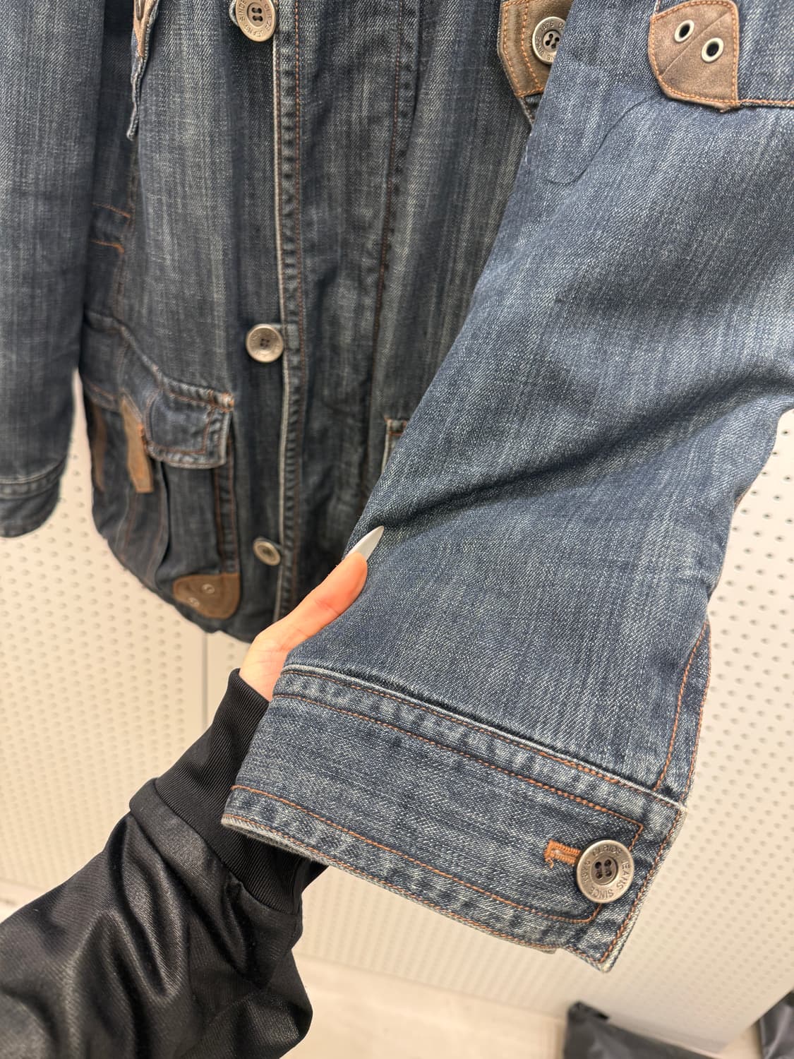 Clr!de 데님 누빔 양털 야상 U781 상품이미지4