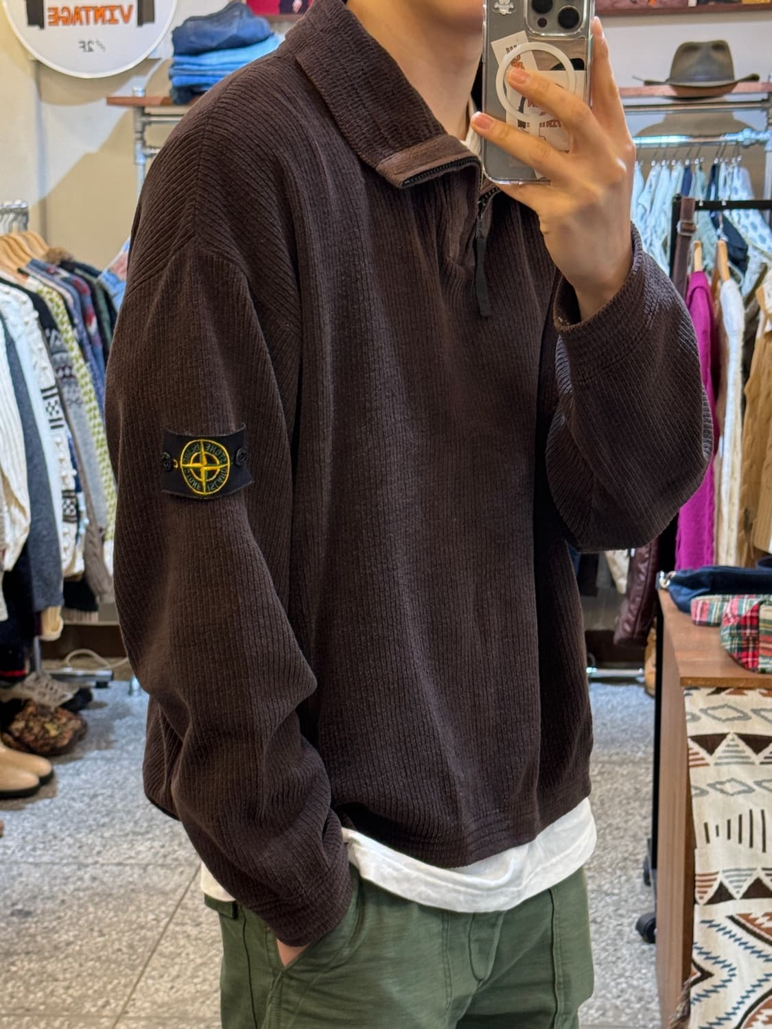 90s 스톤아일랜드 골지 니트(T6) 상품이미지1