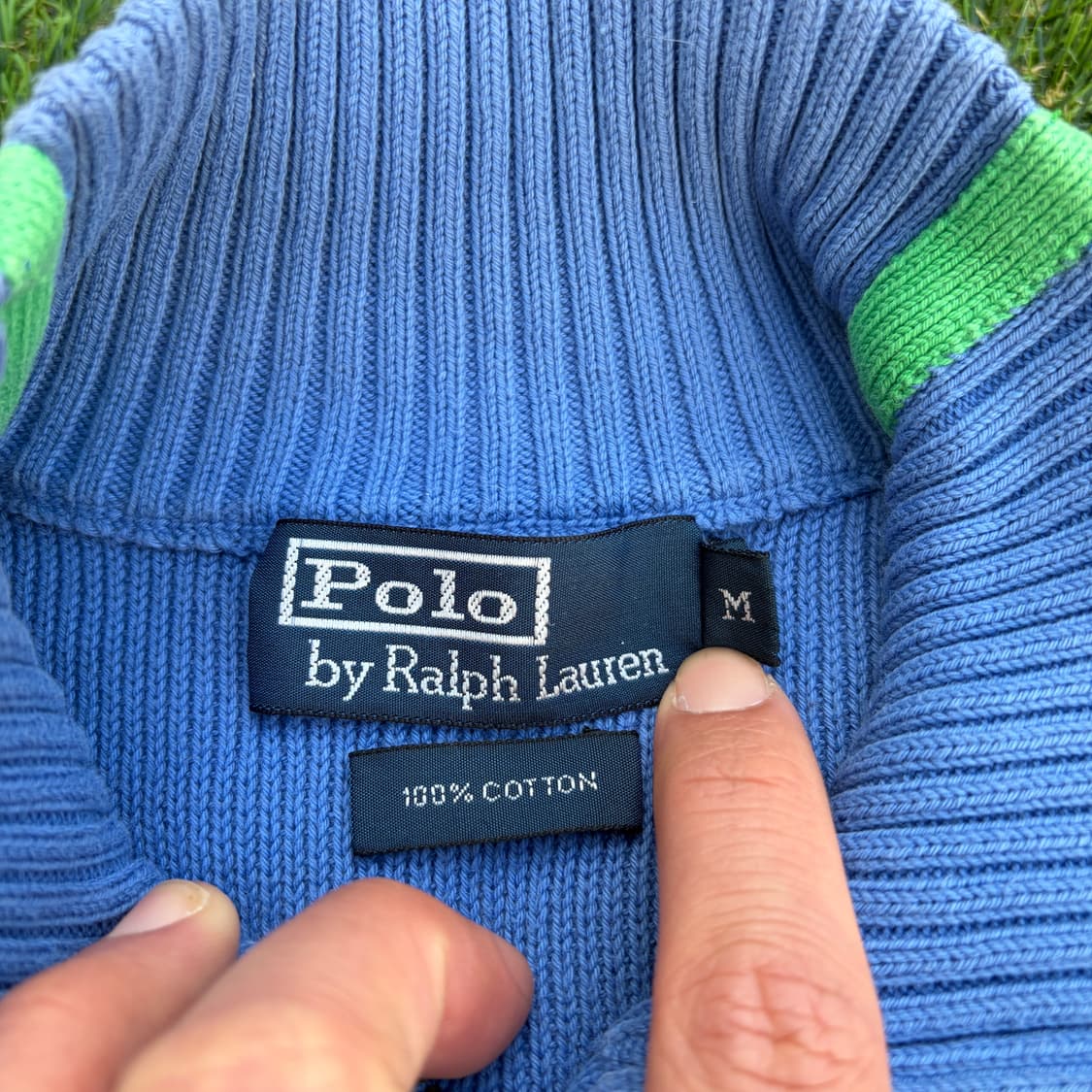 M)폴로 랄프로렌 코튼 니트 투웨이 집업 져지 상품이미지6