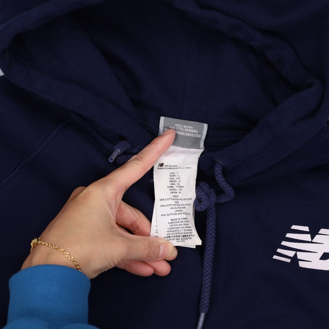 [100] 뉴발란스 스몰로고 기모후드티 1211H1 상품이미지3