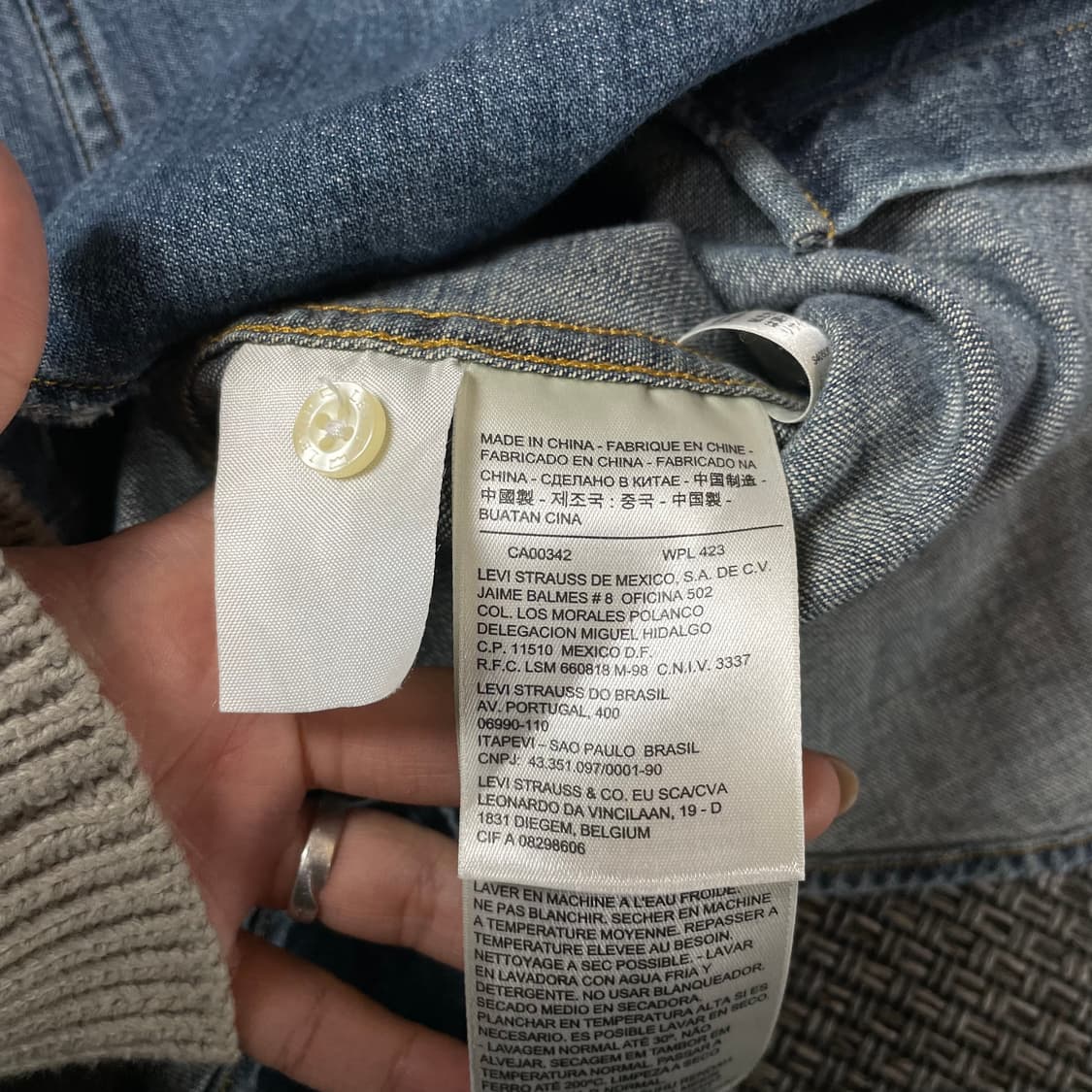 리바이스 중청 투포켓 긴팔 셔츠 슬림핏 M 상품이미지6