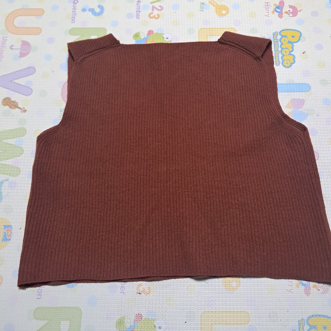 스튜디오 톰보이 니트 조끼 베스트 브라운- 프리사이즈 상품이미지5