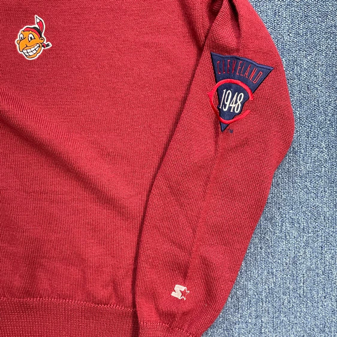 90s CoopersTown Cleveland Wool Sweater 상품이미지5