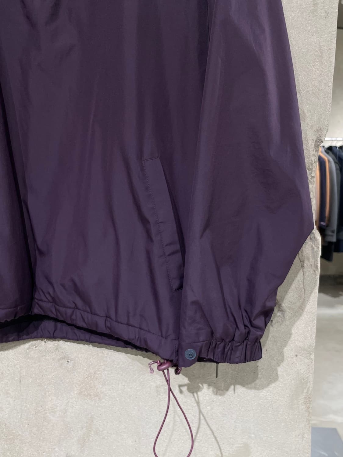 발렌시아가 골프 퍼플 BB로고 하프 집업 사이드 집 스트링 아노락 상품이미지5