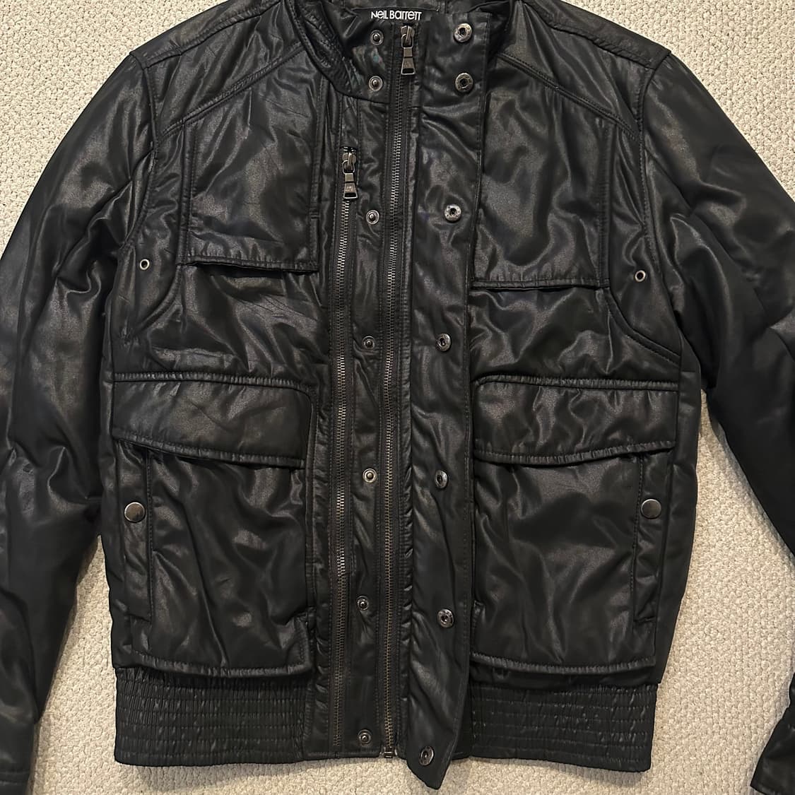 닐바렛 Neil Barrett 멀티 지퍼 글로시 자켓 상품이미지7
