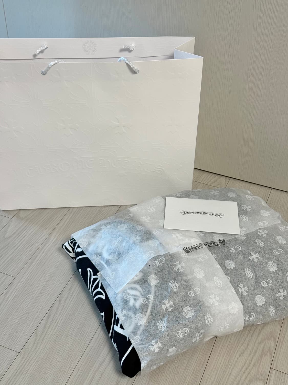 [XXL] 크롬하츠 홀스슈 플리스 후드 집업 블랙 서울 한정 상품이미지6