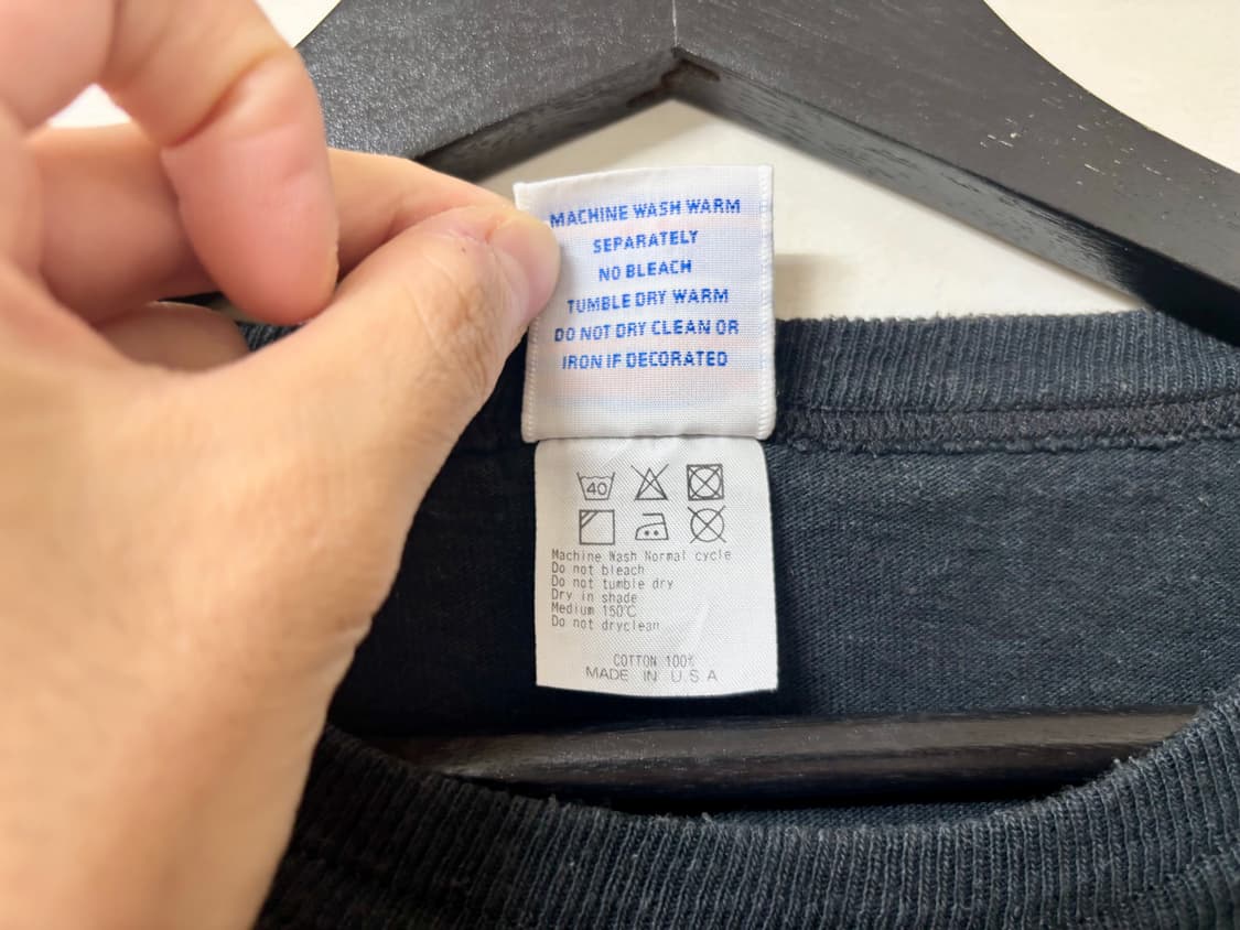 챔피온 t1011 헤비온스 반팔 워싱티셔츠 블랙 미제 스몰 상품이미지5