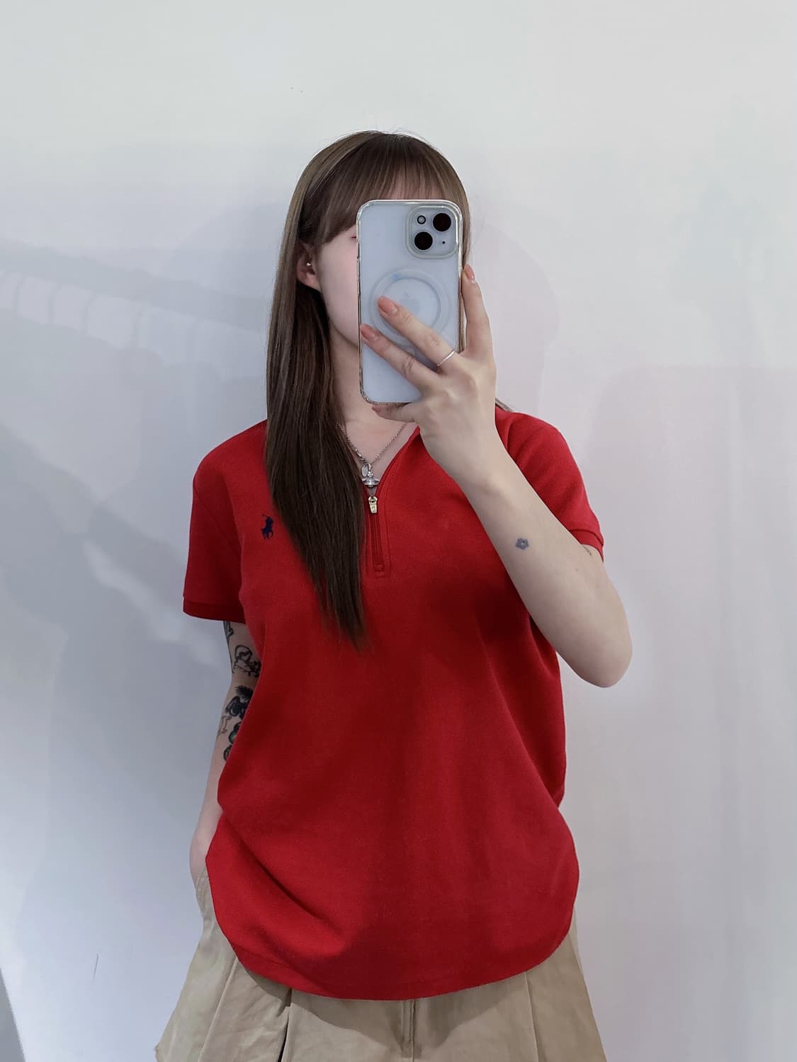 폴로랄프로렌 골프 반집업 카라티 상품이미지2