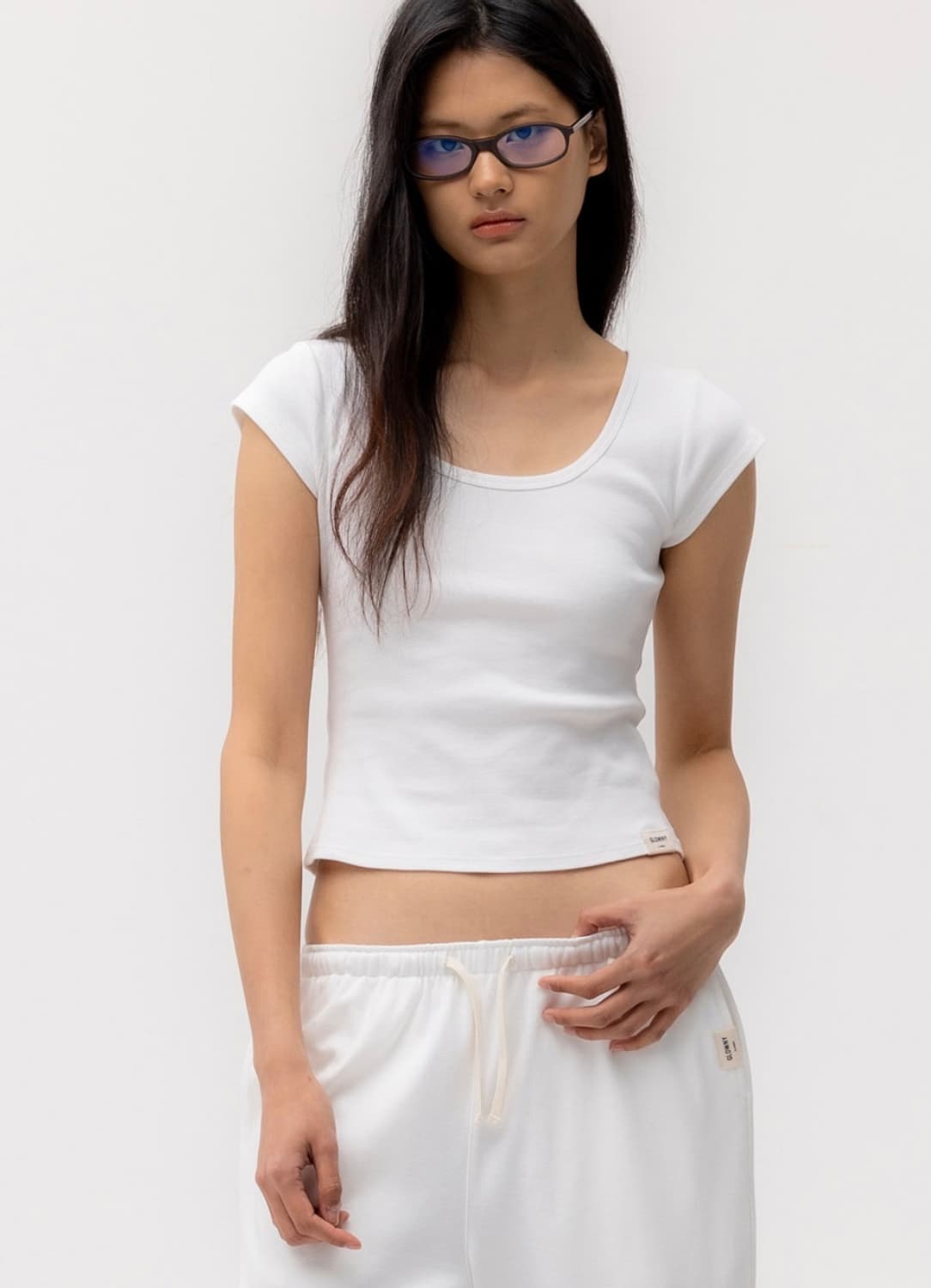 글로니 G deep scoop tee 화이트 L 상품이미지1