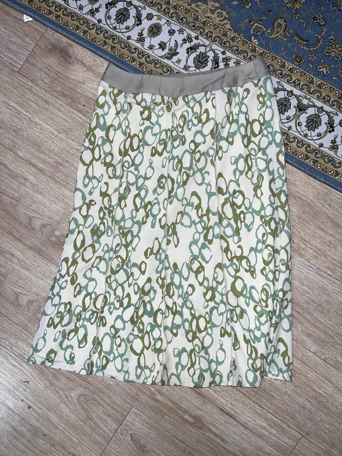 빈티지 패턴 미디스커트 L 상품이미지1