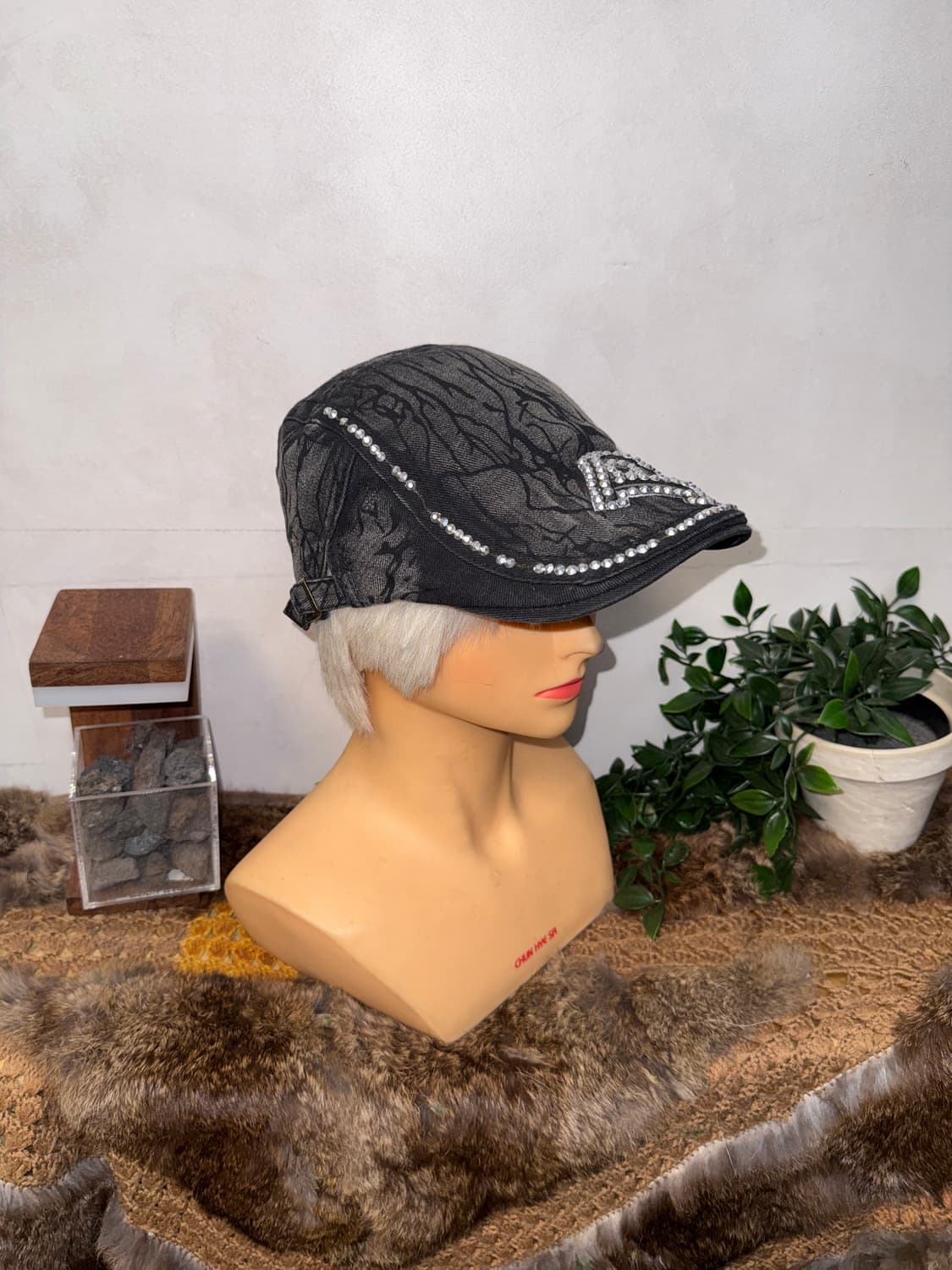 Washing black denim crack hunting cap 상품이미지4