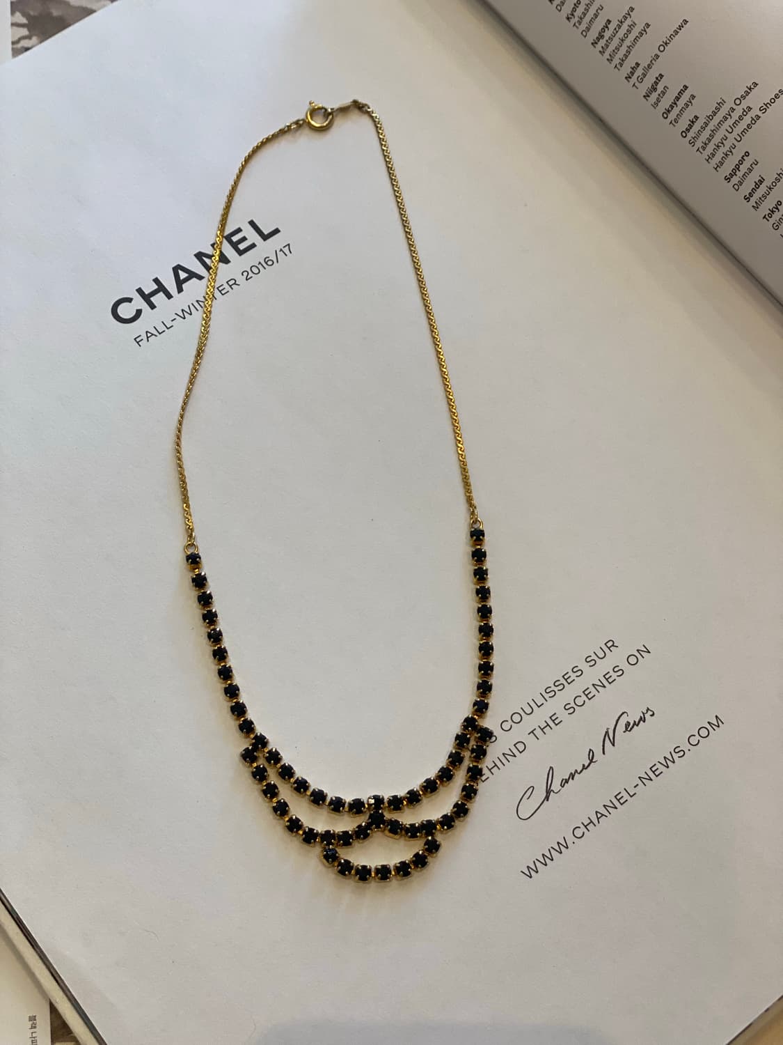 빈티지 블랙 스톤 목걸이 상품이미지2