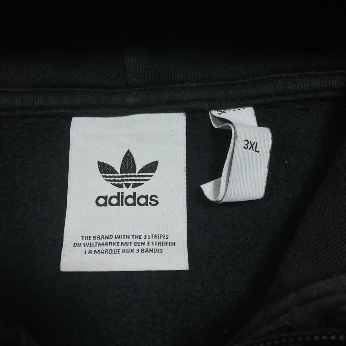 아디다스 오리지날 스몰 로고 사이드 라인 하프 집업 후드티 상품이미지4