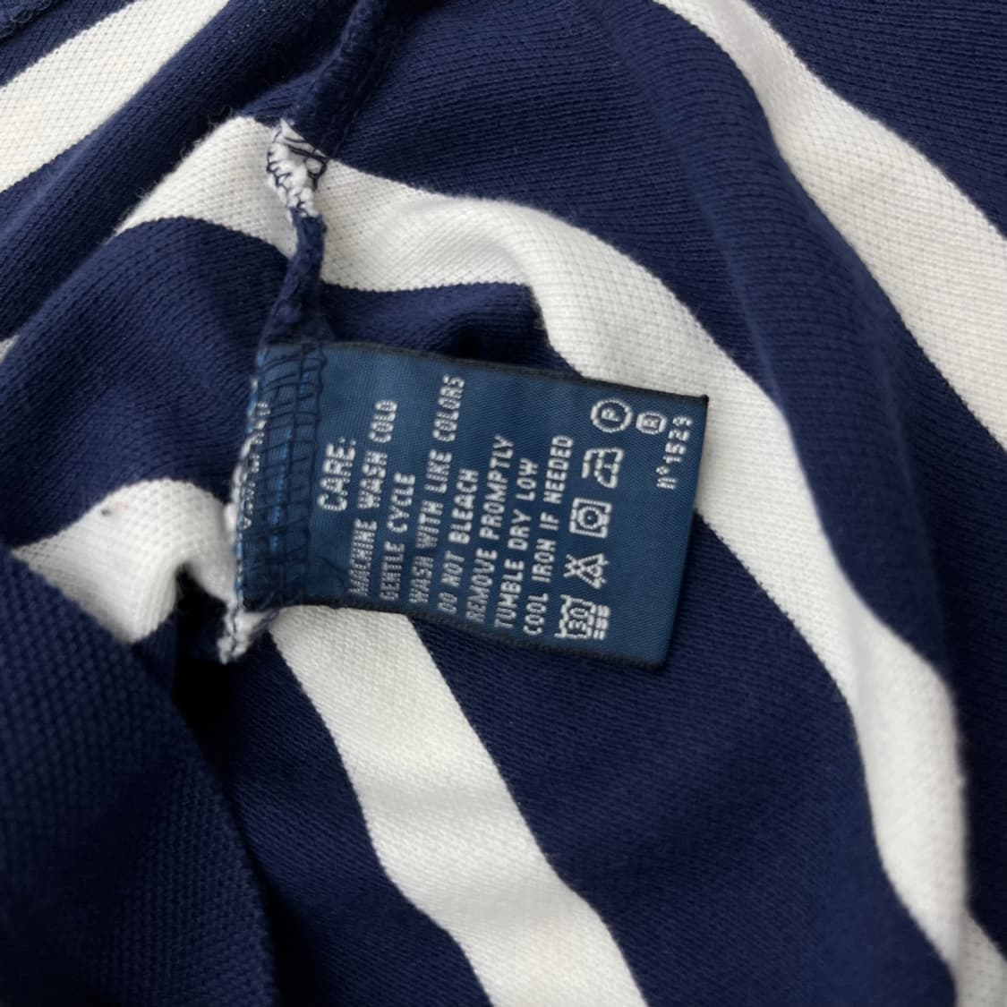 폴로 랄프로렌 빅포니 화이트 단가라 네이비 pk 반팔 XS 상품이미지5