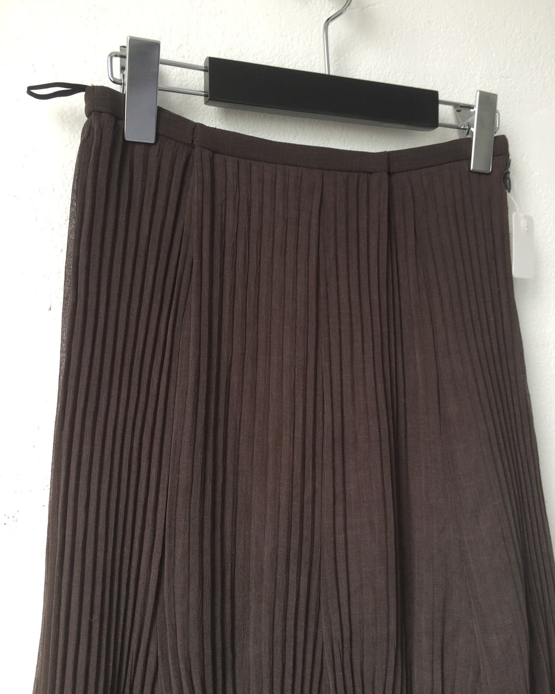 Lace trimming pleats midi skirt 상품이미지3