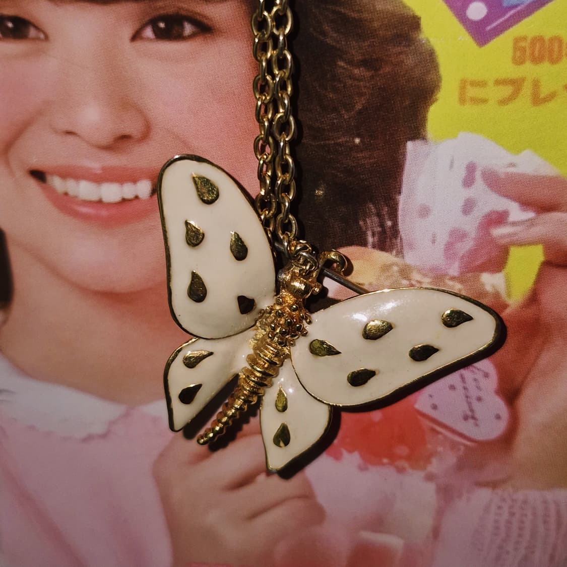 80s 캐나다 도란 나비 요정 브로치 목걸이 상품이미지6