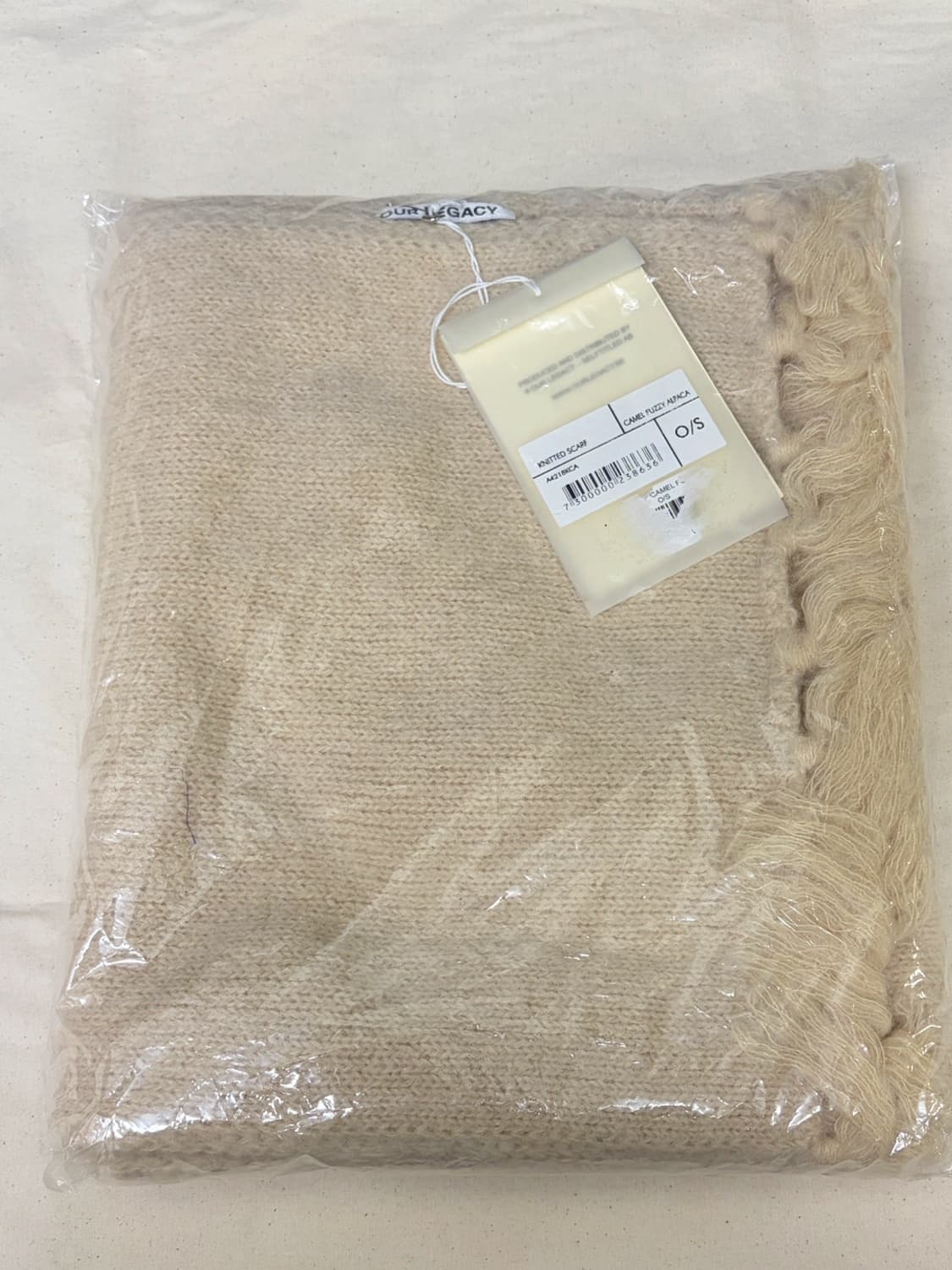 아워레가시/ 니트 머플러 카멜 퍼지 알파카/ Free 상품이미지1