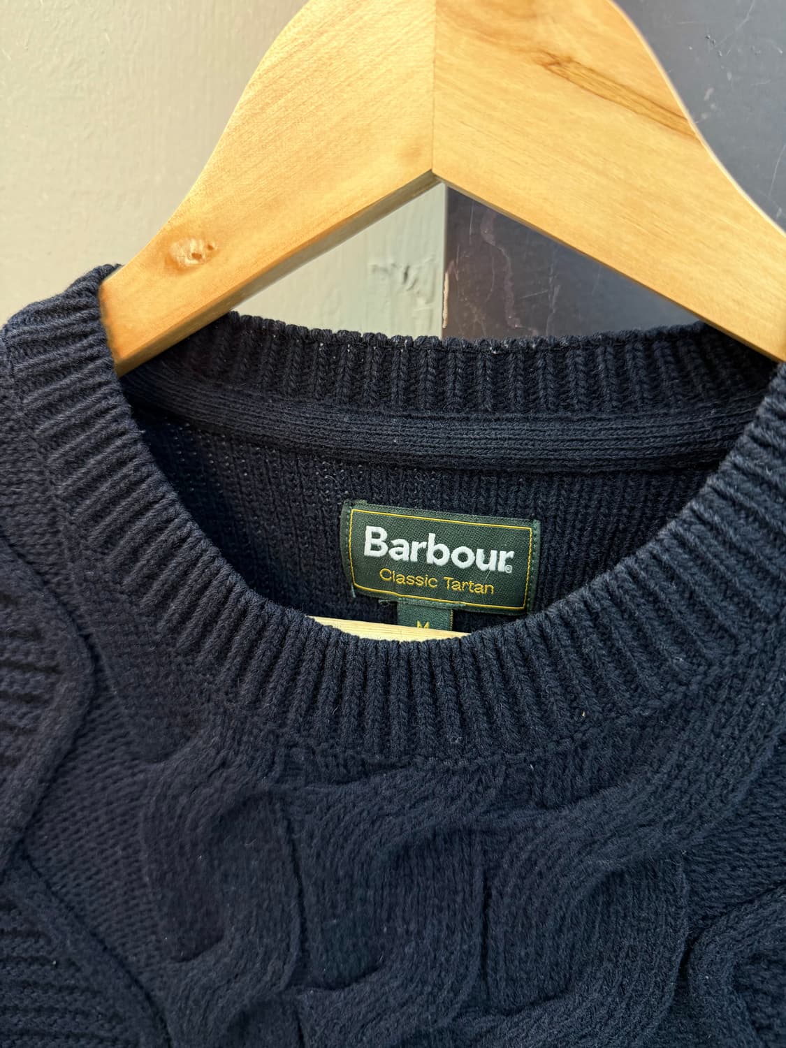 M/ 바버 피셔맨 아란 울 니트 상품이미지5