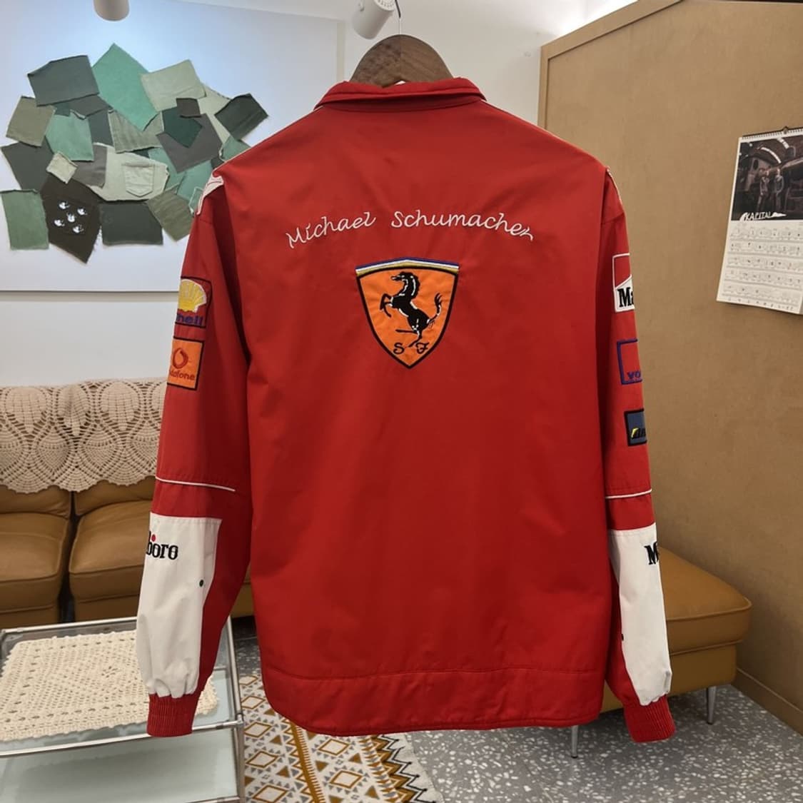 빈티지 페라리 말보로 보다폰 모터사이클 레이싱 자켓 XL C10552 상품이미지4