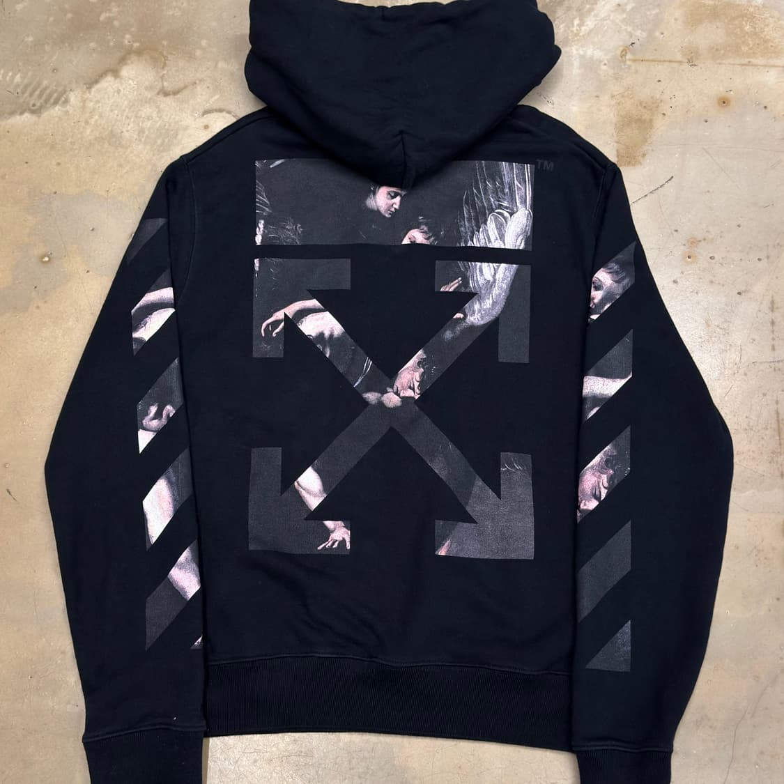 🫶🏻 오프화이트 카라바조 블랙 후드티 🫶🏻 상품이미지1