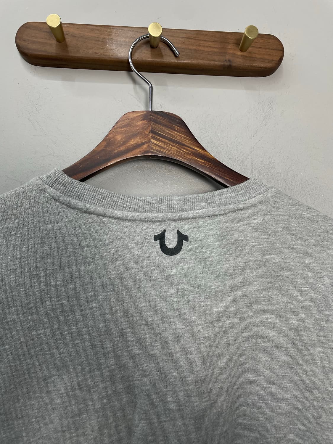 트루릴리전 미들로고 그레이 맨투맨 H1738 상품이미지5