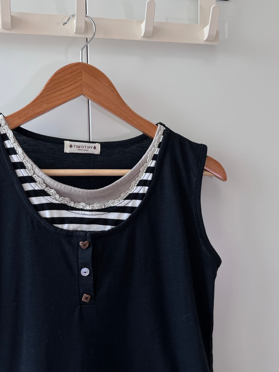 Timothy 단추 레이어드 블랙 슬리브리스 상품이미지9