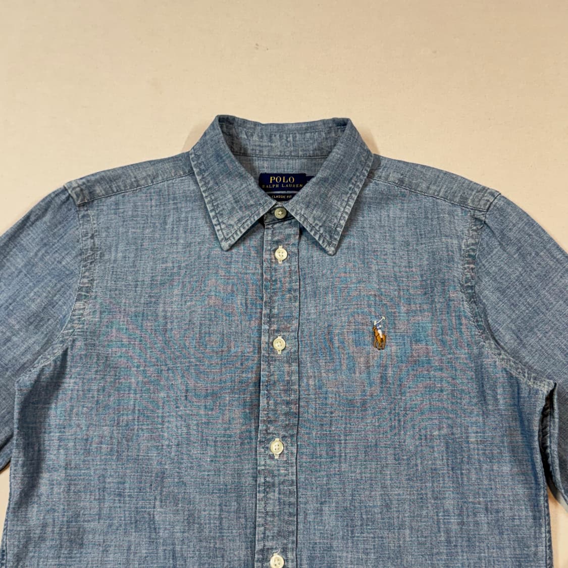 2) 폴로 랄프로렌 우먼 클래식핏 샴브레이 셔츠 상품이미지3