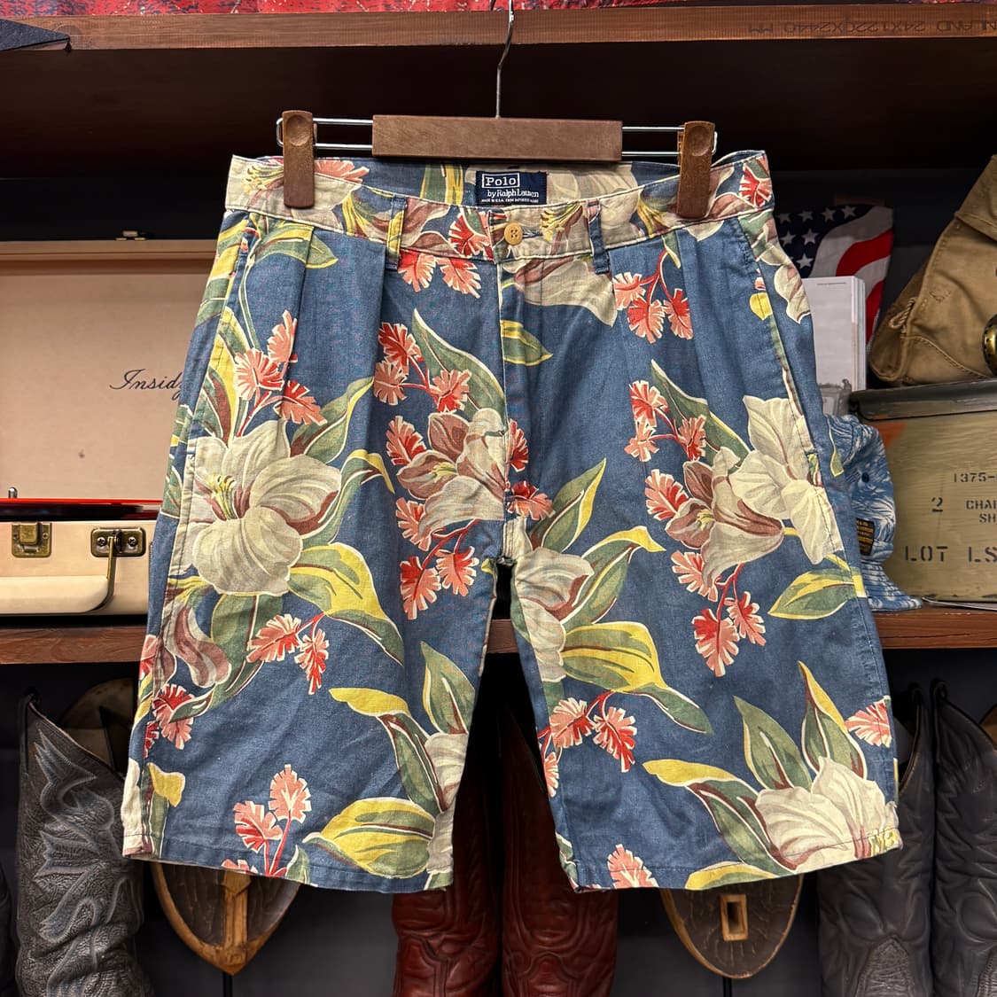 80-90s 폴로 랄프로렌 플로럴 패턴 쇼츠 하와이안 반바지 썸머 컬렉션 상품이미지1