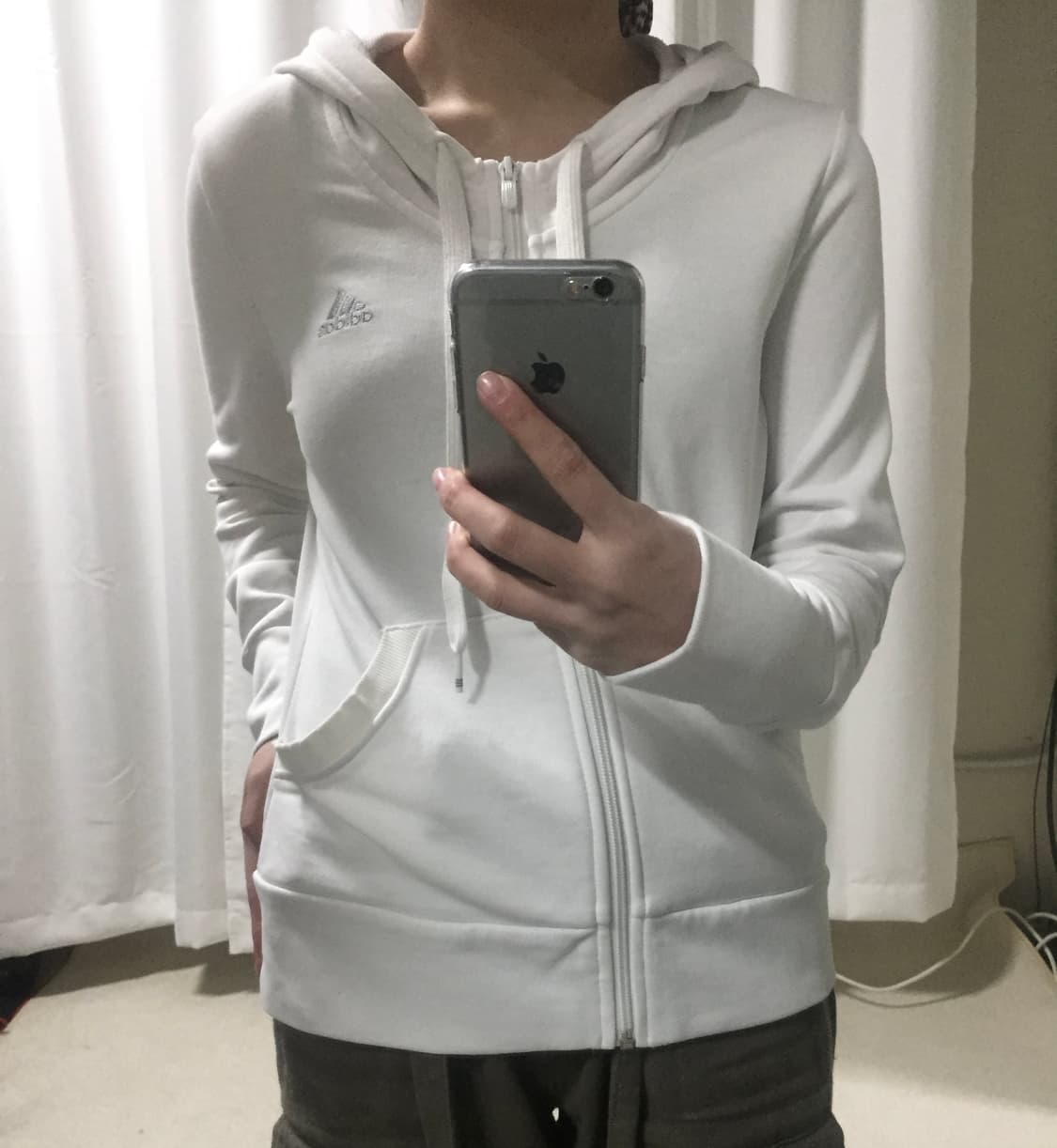 아디다스 화이트 후드집업 95 상품이미지1