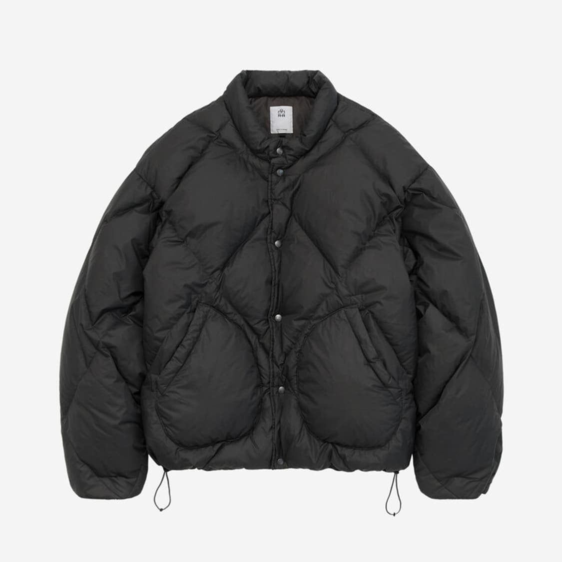 폴리테루 롬버스 다운 푸퍼 자켓 블랙 차콜 상품이미지1