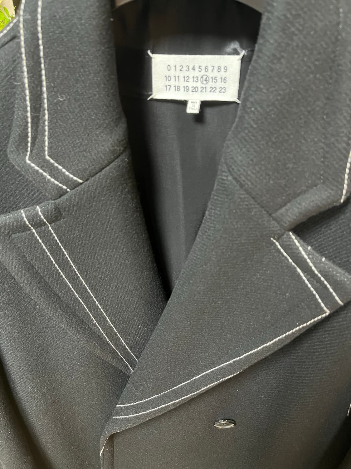 메종 마르지엘라 블랙 코트 48 상품이미지3