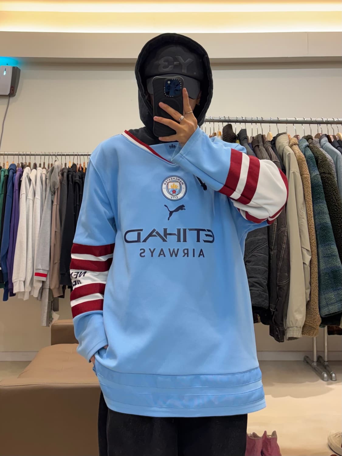 푸마 맨체스터 시티 오버사이즈 윈터 저지 상품이미지6