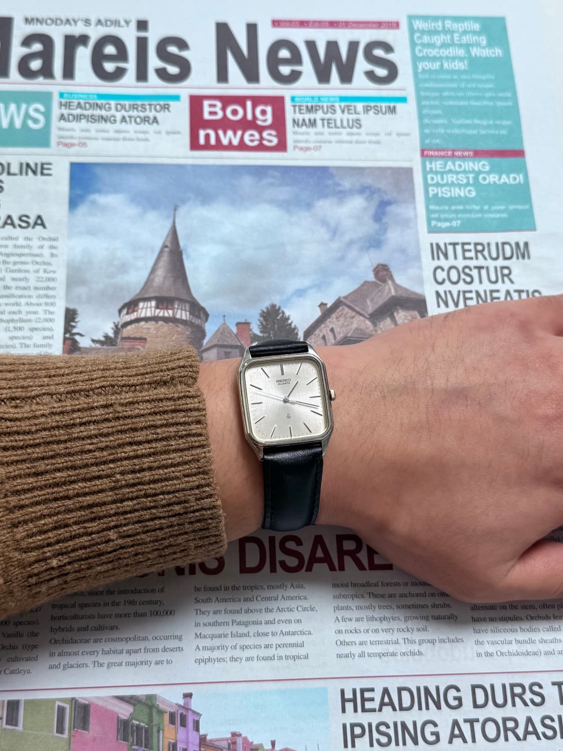 Seiko 세이코 쿼츠 리넨 다이얼 스퀘어 1979 상품이미지7