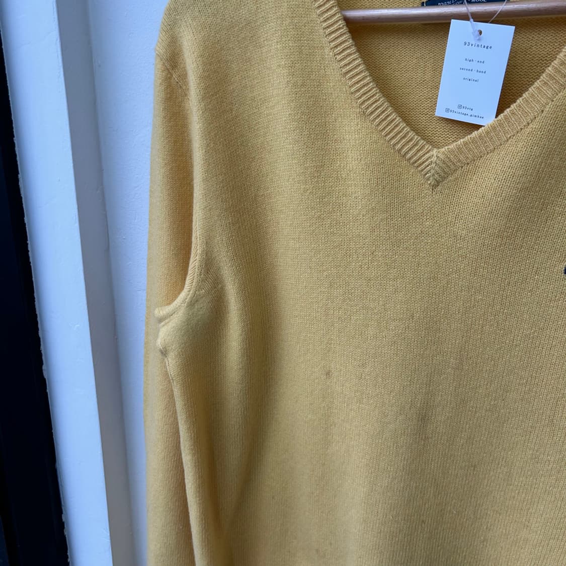 16174 - 폴로 랄프로렌 옐로우 브이넥 울 니트 (램스 울 100%) 상품이미지3