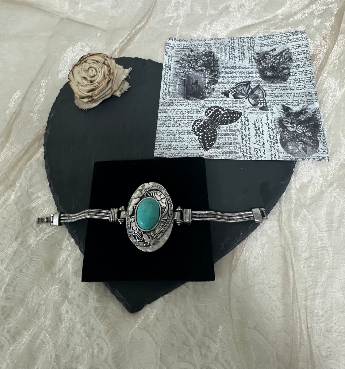 빈티지 유니크 미국 네이티브 터키석 팔찌 상품이미지2