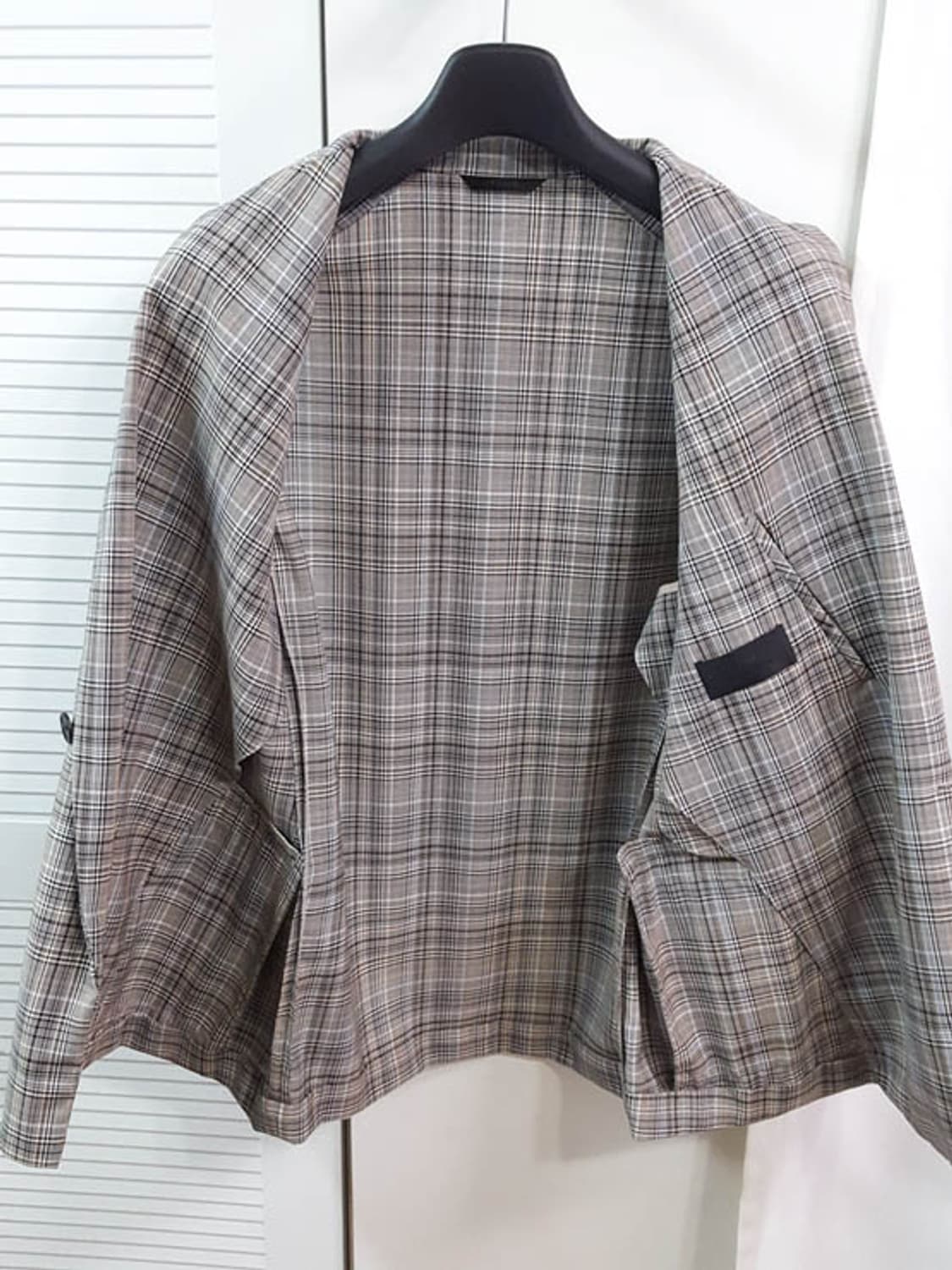 타임옴므 남성 모100 봄여름 체크 자켓 105 상품이미지5